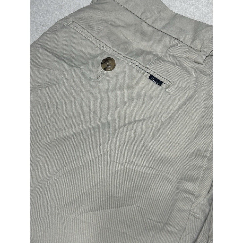 Polo Ralph Lauren Chino Khaki Flat Front Preppy Pants Size 34x30